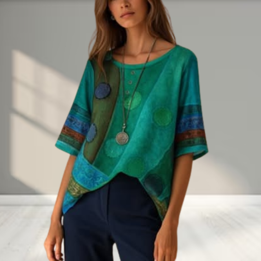 Valarie™ – Farverig Boheme-top
