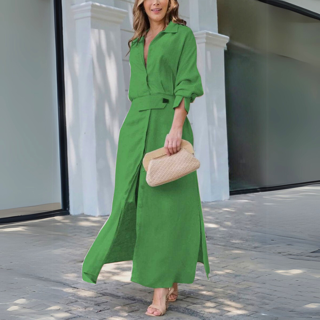 Marilène™ - Elegant maxikjole med V-udskæring