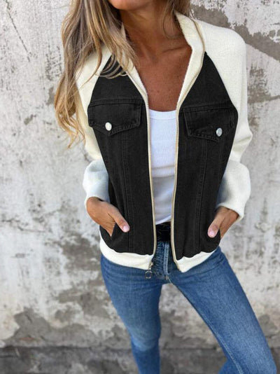Denise™ - Komfortabel jakke i denim-look