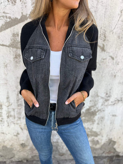 Denise™ - Komfortabel jakke i denim-look