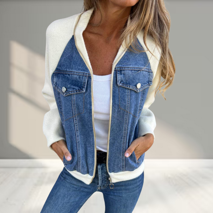 Denise™ - Komfortabel jakke i denim-look