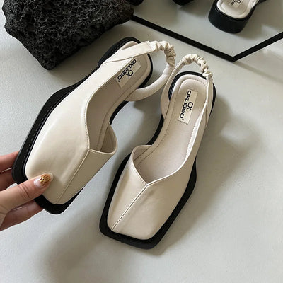 Ladia™ - Slingback-sandaler med firkantet tå