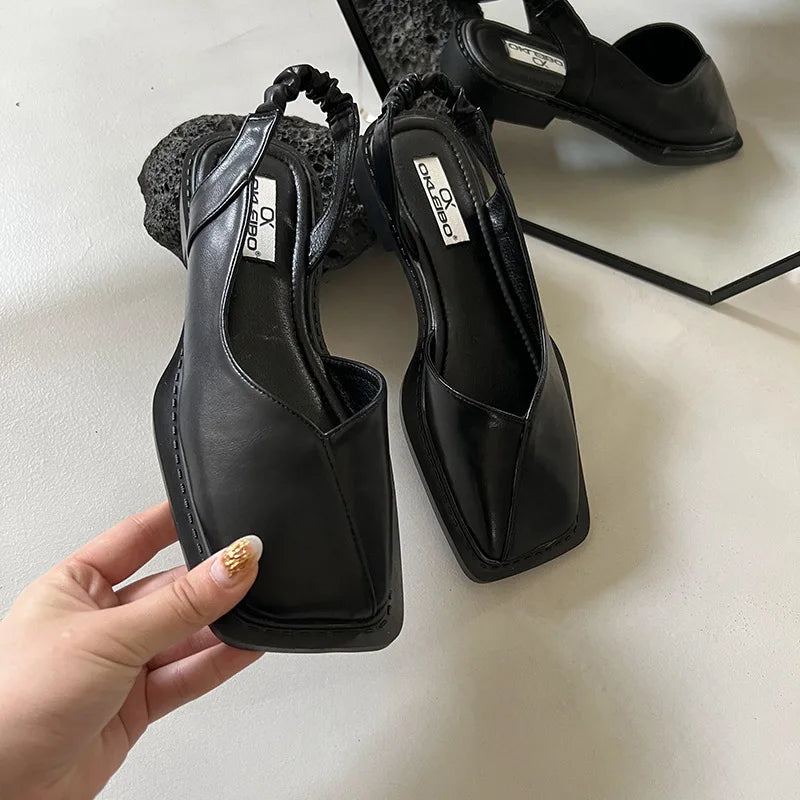 Ladia™ - Slingback-sandaler med firkantet tå