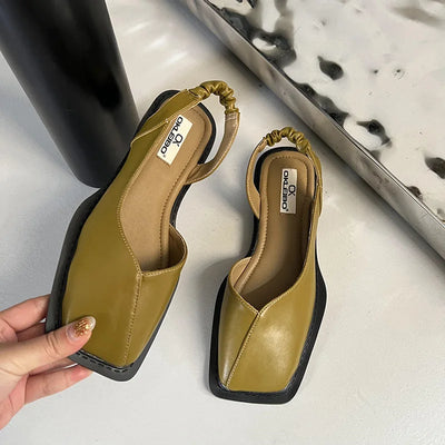 Ladia™ - Slingback-sandaler med firkantet tå