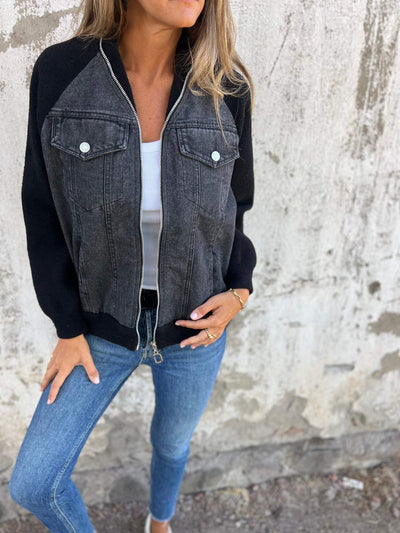 Denise™ - Komfortabel jakke i denim-look