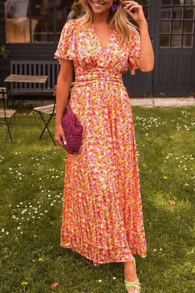 Sandra™ - Elegantes Maxikleid mit V-Ausschnitt
