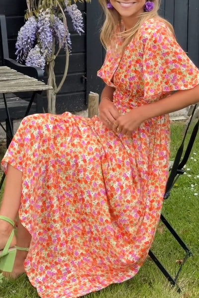 Sandra™ - Elegantes Maxikleid mit V-Ausschnitt