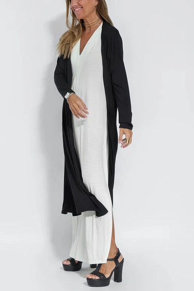 ELISA™ - Elegant maxikjole med matchende GRATIS cardigan