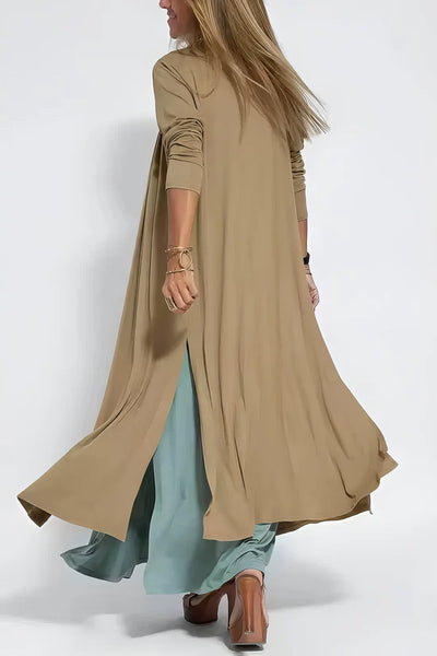 ELISA™ - Elegant maxikjole med matchende GRATIS cardigan
